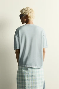 WASHED EFFECT KNIT T-SHIRT