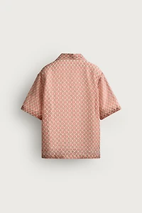 GEOMETRIC PRINT FLOWY SHIRT