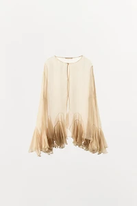 RUFFLED GEORGETTE SHIRT