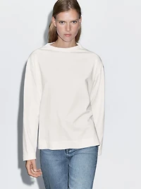 Long sleeve cotton sweatshirt