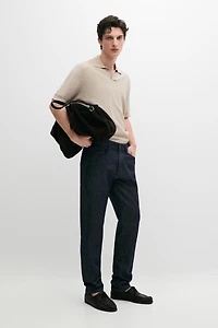 Lightweight tapered fit jeans