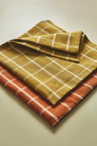 SET OF REGULAR CHECK COTTON KITCHEN TOWELS (SET OF 2)
