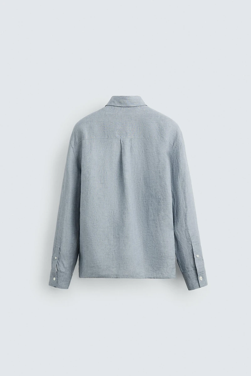 RELAXED FIT 100% LINEN SHIRT