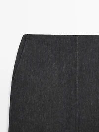 Short faux fur skirt