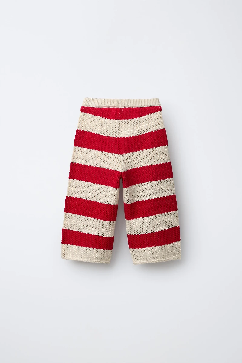 STRIPED KNIT PANTS