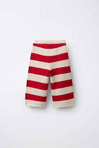 STRIPED KNIT PANTS