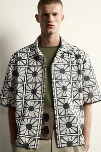 MOSAIC PRINT RELAXED FIT SHIRT