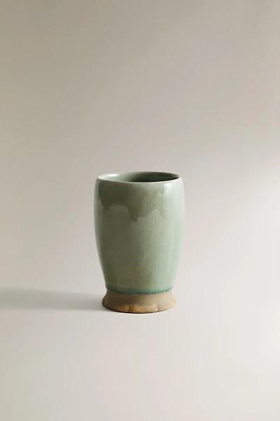 GREENISH TOOTHBRUSH HOLDER