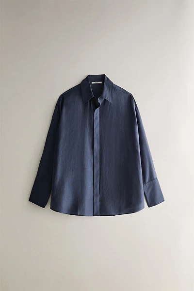 CHEMISE OVERSIZE SEMI-TRANSPARENTE