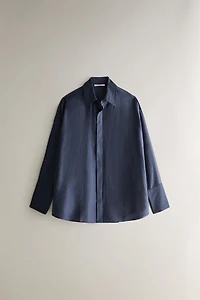 CHEMISE OVERSIZE SEMI-TRANSPARENTE