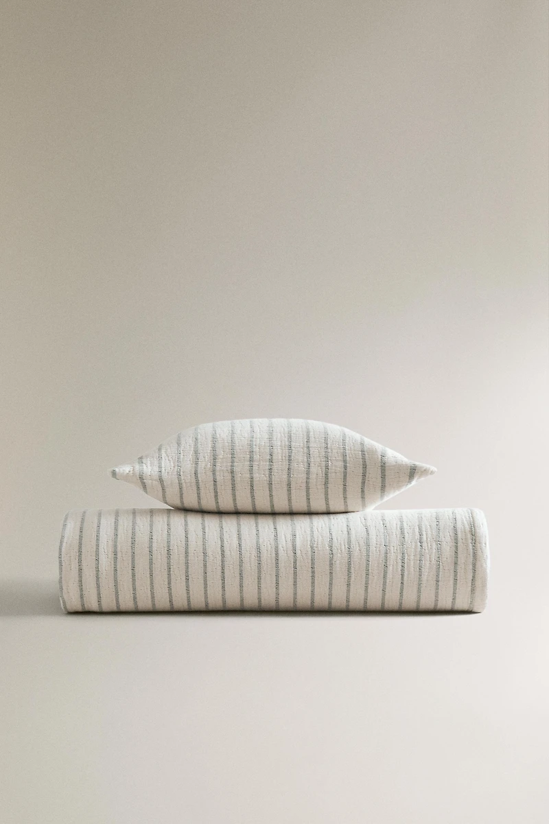 CHILDREN'S STRIPED MUSLIN BEDSPREAD