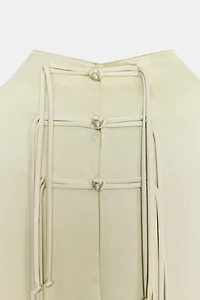 SATIN EFFECT FIREMAN CLASP DRESS ZW COLLECTION
