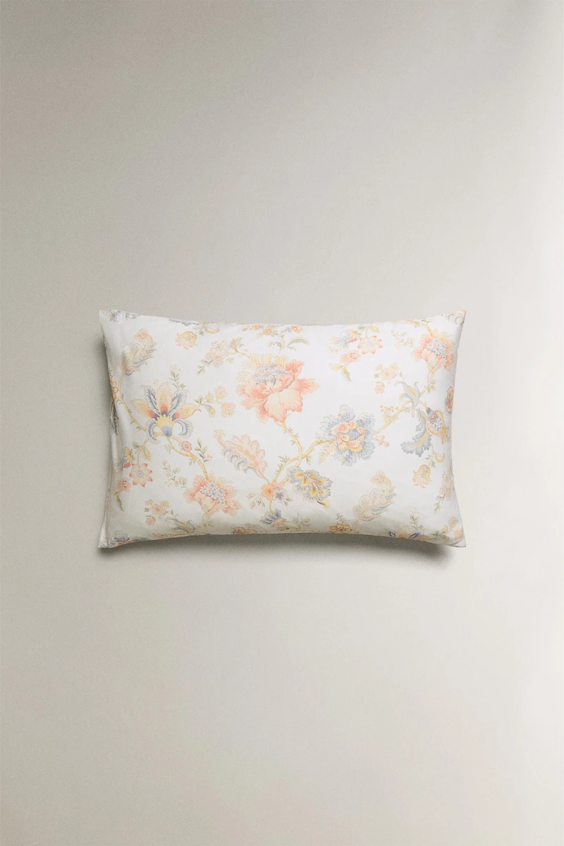 FLORAL PRINT SATEEN PILLOWCASE