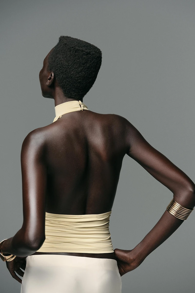 TOP EN POLYAMIDE PLIS SOLEIL