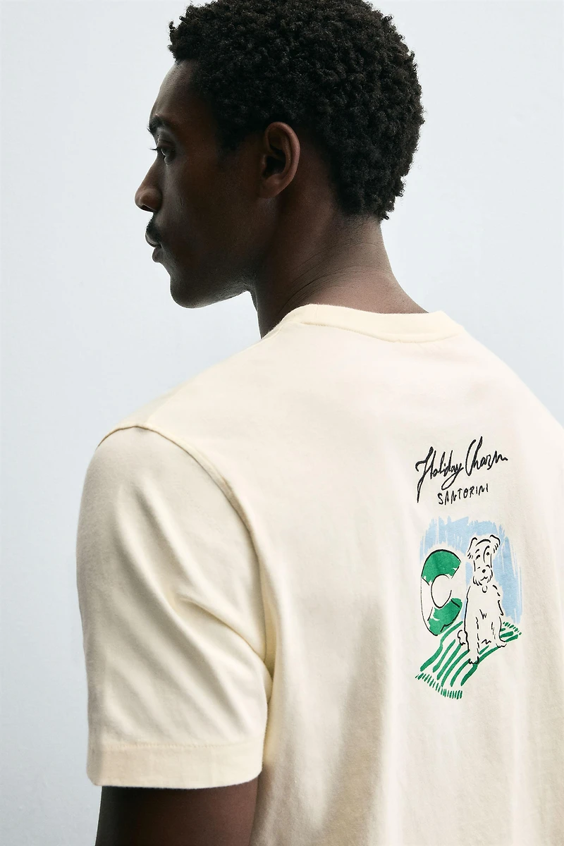 EMBROIDERED TEXT T-SHIRT