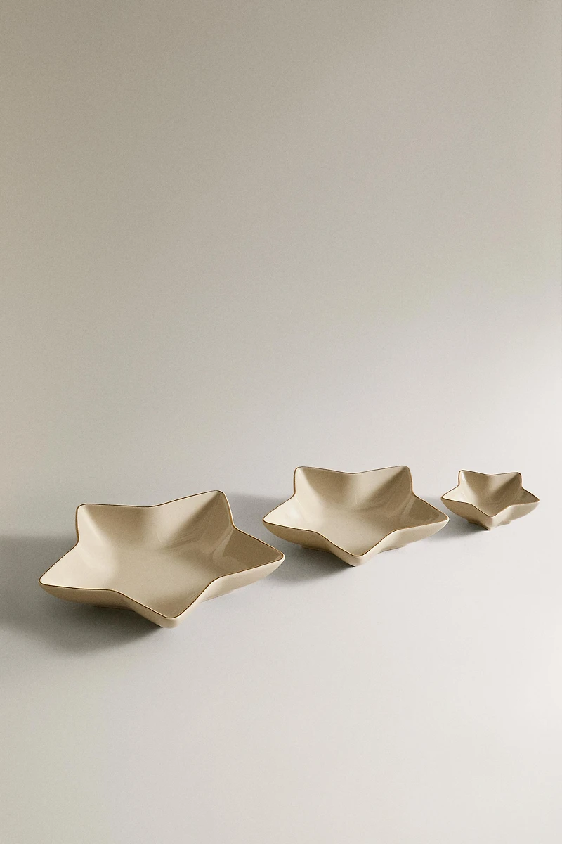 ASSIETTE EN GRÈS ÉTOILE NOËL