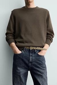 PULL REGULAR FIT EN COTON