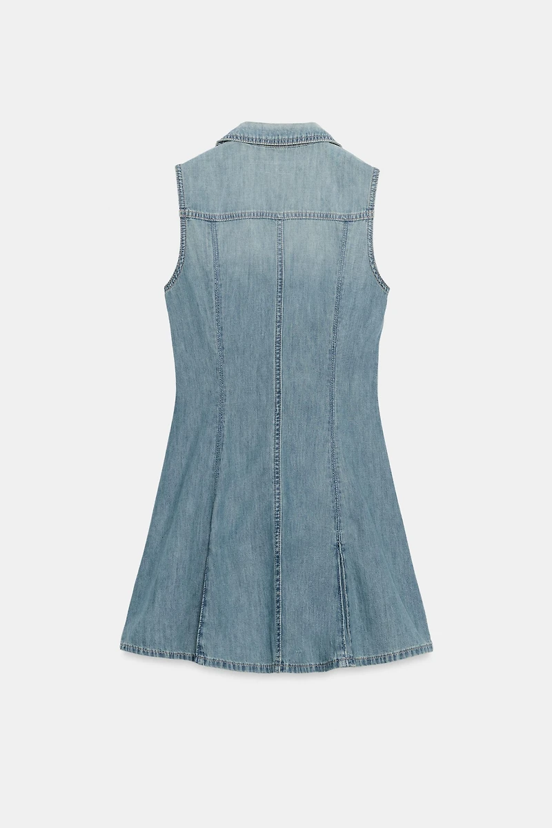 MINI-ROBE EN JEAN TRF À POCHES