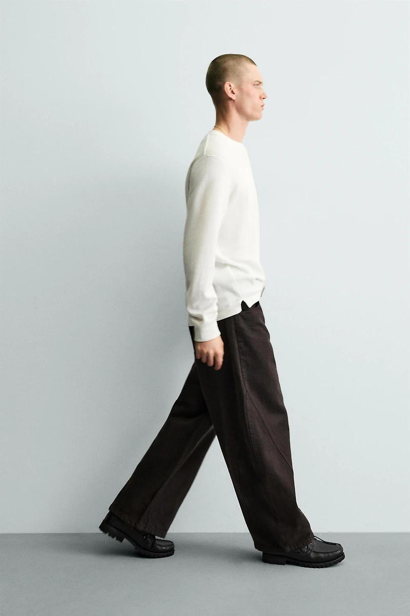 BALLOON FIT PANTS WITH SEAMS