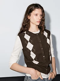 Cardigan losangé