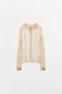 LACE BUTTON SHIRT ZW COLLECTION LIMITED EDITION
