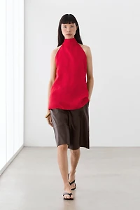 100% linen flowing halter top