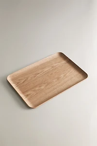 RECTANGULAR NON-SLIP WOODEN TRAY