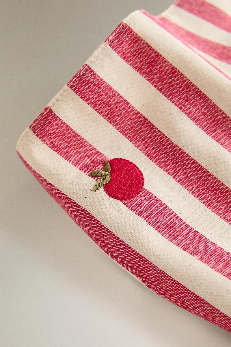 TOMATO STRIPED PET BANDANA