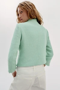 STRUCTURED FRAYED BLAZER