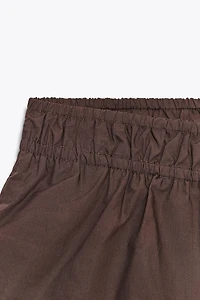POPLIN MINI SHORTS