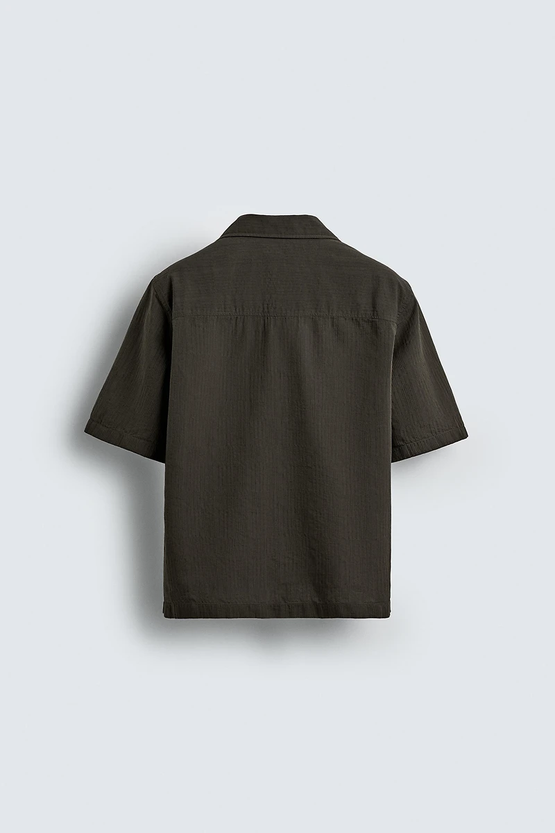 COTTON - LYOCELL TEXTURED SHIRT
