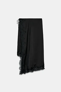 SATIN EFFECT LACE SKIRT ZW COLLECTION