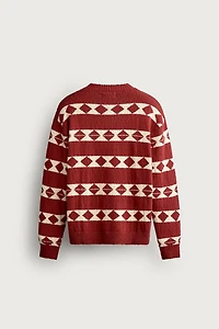 GEOMETRIC JACQUARD RELAXED FIT JUMPER