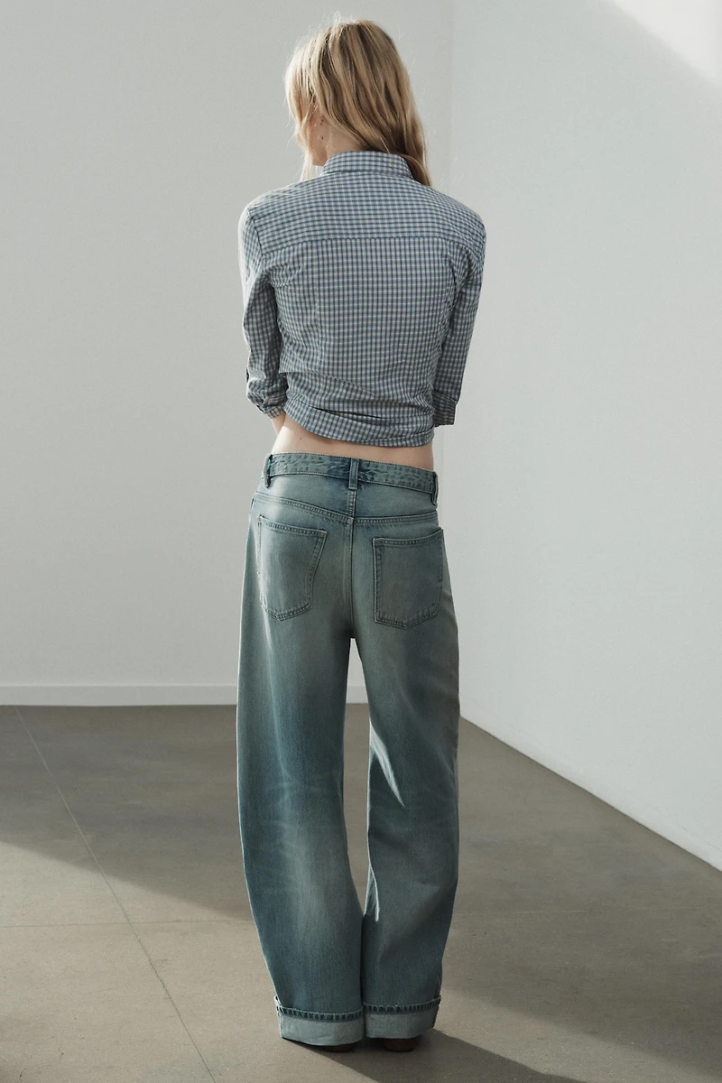 JEAN TRF BAGGY FOLDED TAILLE MI-HAUTE