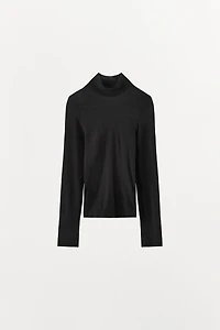 HIGH NECK TOP WITH POLYAMIDE