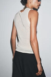 WOOL BLEND SLEEVELESS TOP