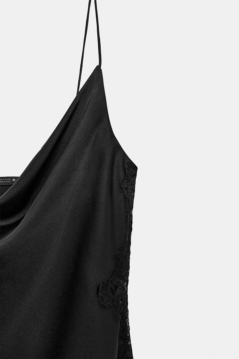 SATIN LACE DRESS ZW COLLECTION