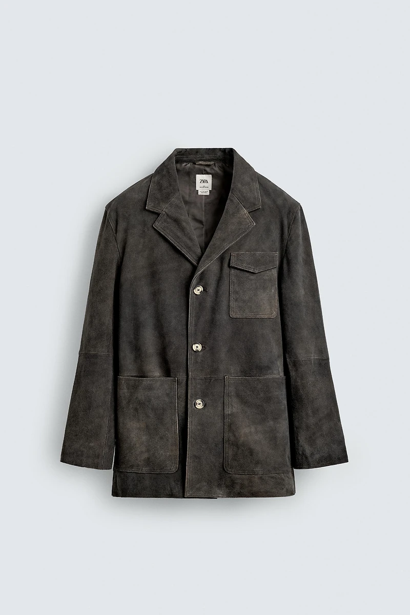 SUEDE LEATHER BLAZER
