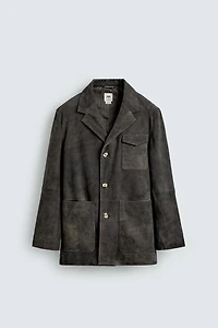 SUEDE LEATHER BLAZER