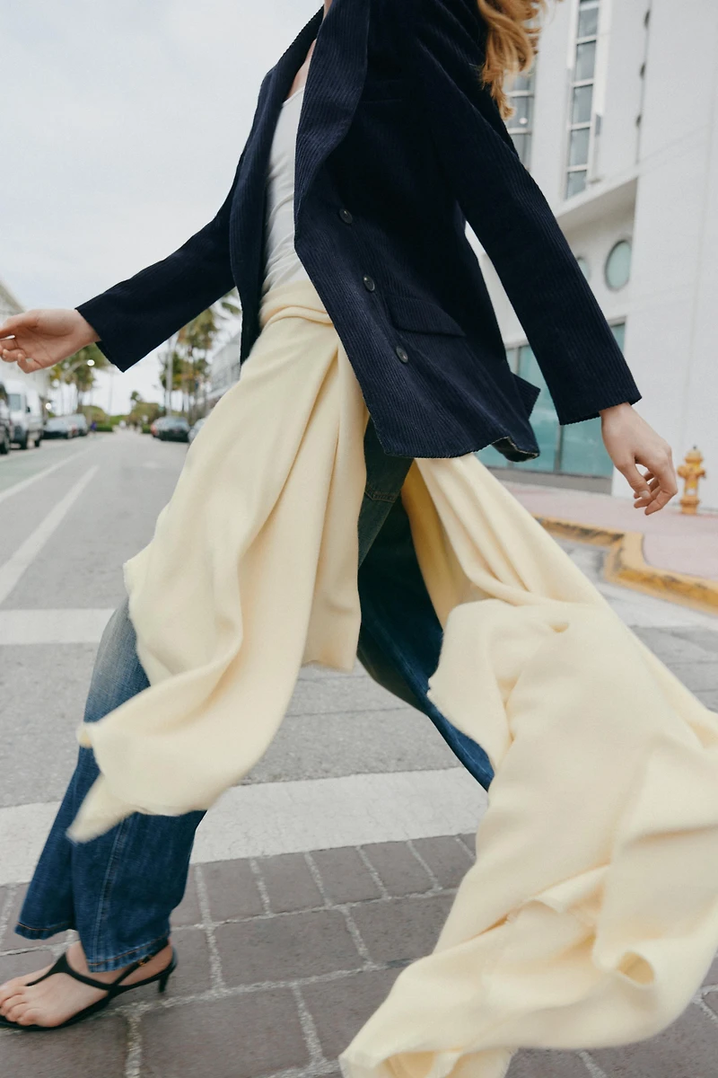 CORDUROY BLAZER WITH SHOULDER PADS