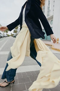 CORDUROY BLAZER WITH SHOULDER PADS