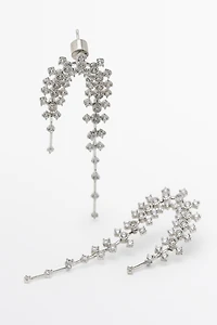 Rhinestone waterfall earrings
