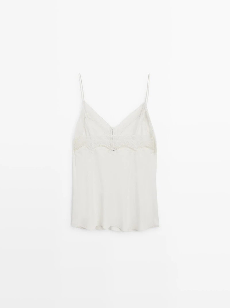 Camisole top with buttons