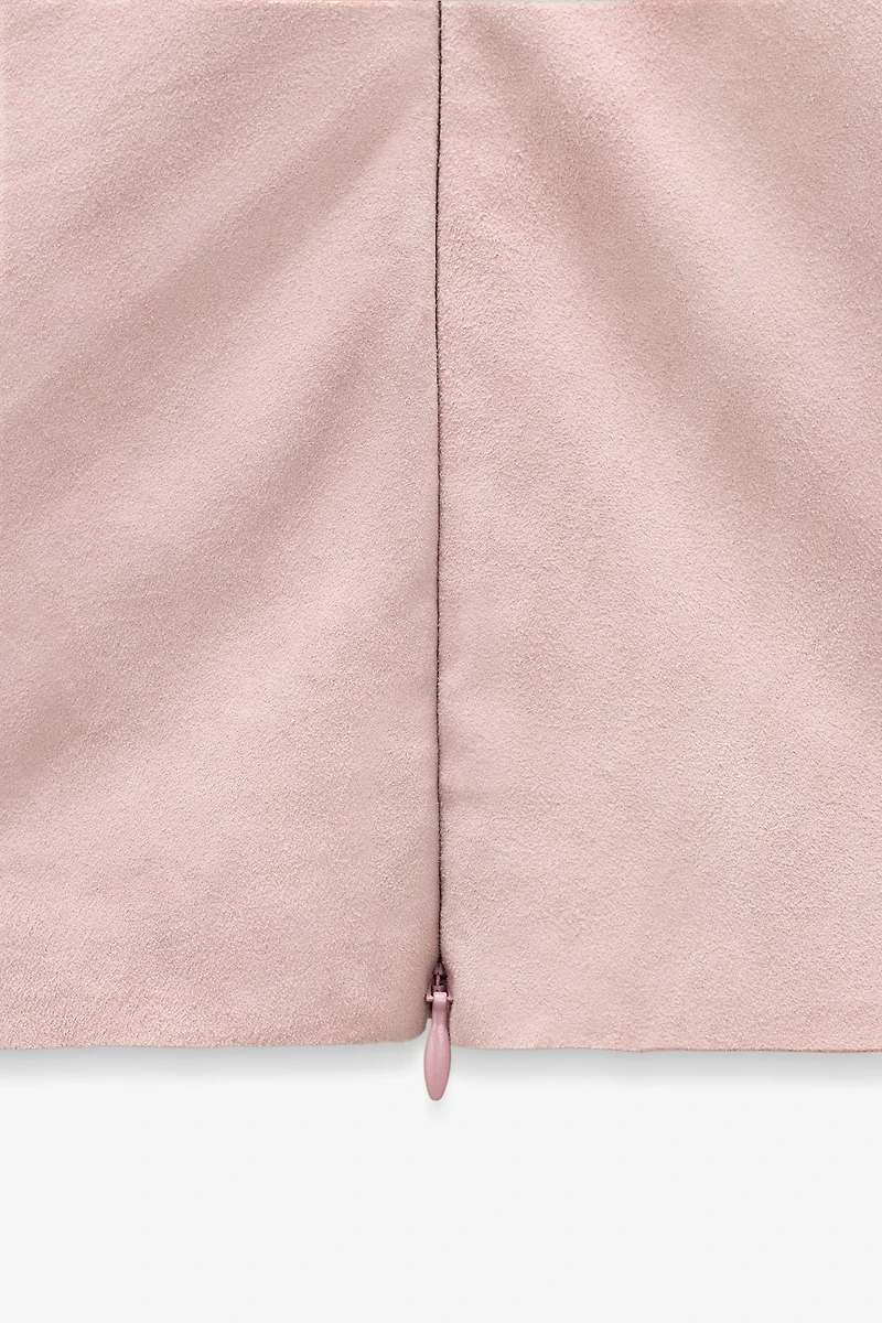 LIMITED EDITION DRAPED SUEDE TOP