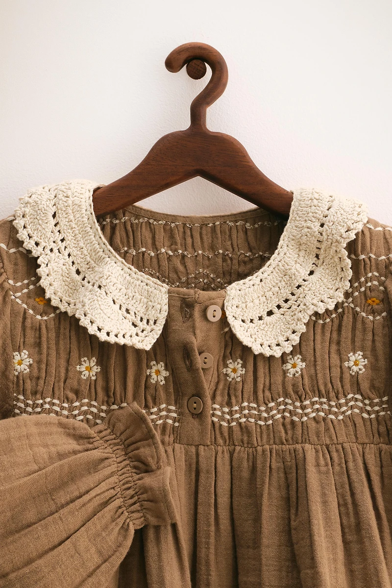 ZARA TIMELESS - ROBE COL CROCHET