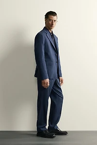 LINEN - WOOL REGULAR FIT SUIT BLAZER