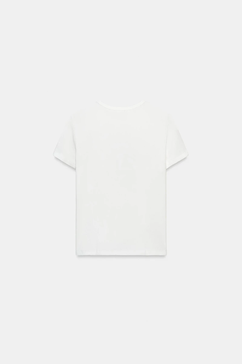 T-SHIRT MANCHES COURTES ET INSCRIPTION