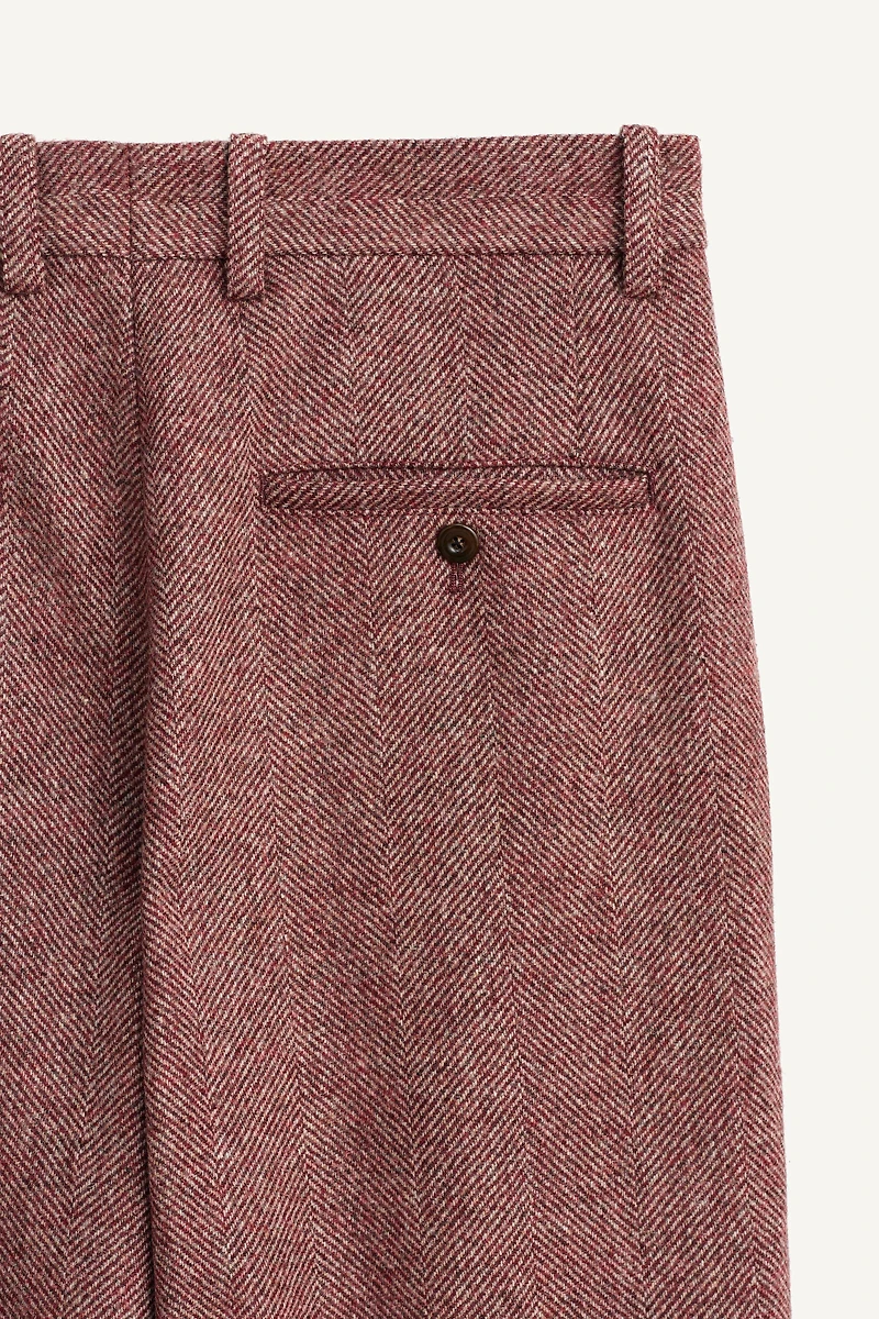 LIMITED EDITION HERRINGBONE WOOL PANTS