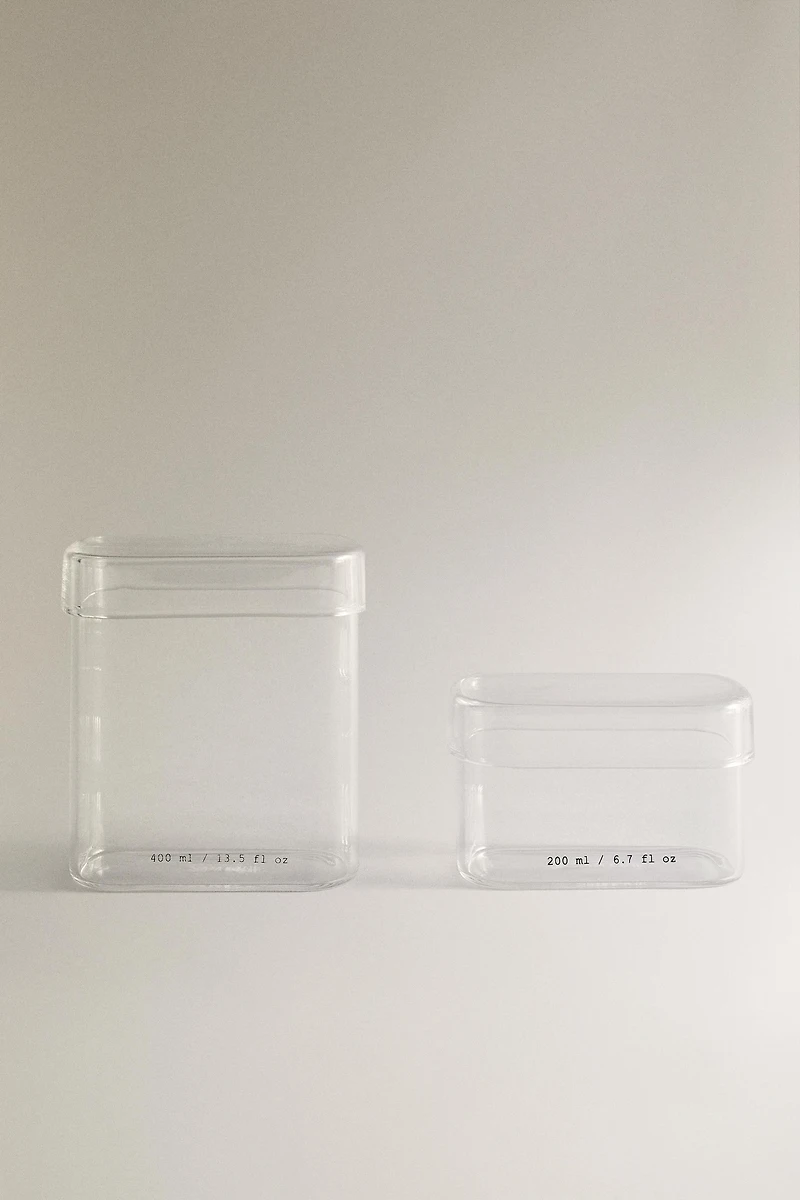 BOROSILICATE BATHROOM JAR WITH LETTERS