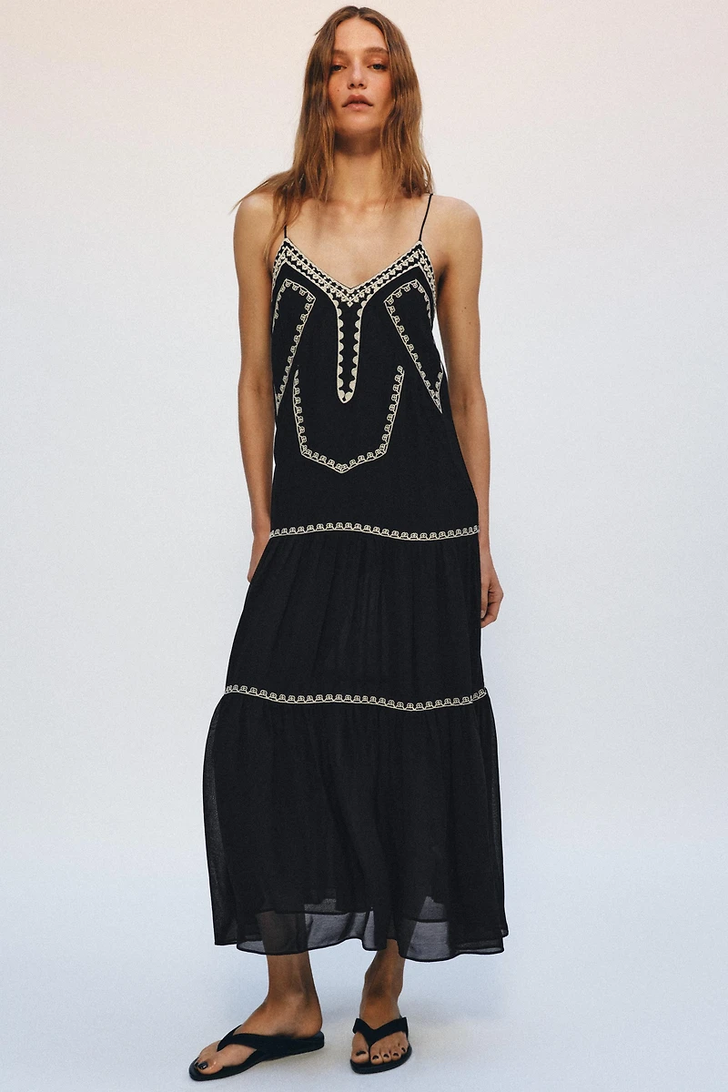 ZW COLLECTION EMBROIDERED LONG DRESS
